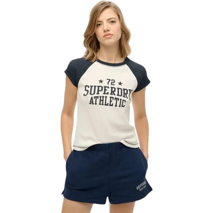 Superdry - Athletic Essentials T-shirt met raglan-kapmouwen - Dames - T-shirts