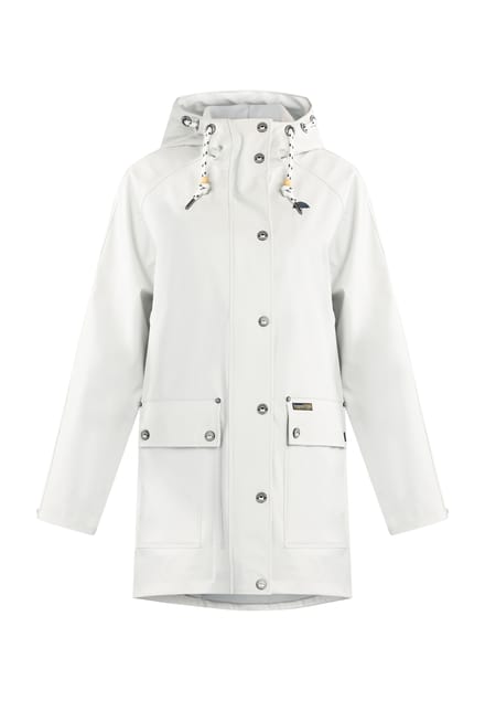Schmuddelwedda Oversized mackintosh bridgeport Dames Grijs wit-280