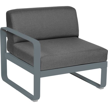Fermob BELLEVIE Fauteuil Module links - 26 stormgrijs mat - A3 grafietgrijs