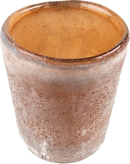 Clayre & Eef Theelichthouder Ø 7x10 cm Bruin Glas