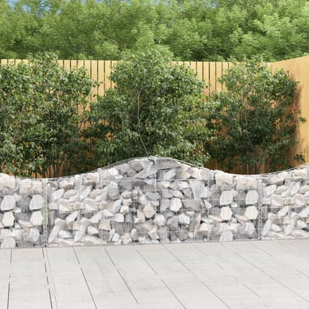 vidaXL Schanskorven 20 st gewelfd 200x30x60/80 cm ijzer
