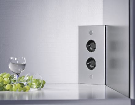 Thebo - Hoekstopcontact - RVS - 2 aansluitpunten