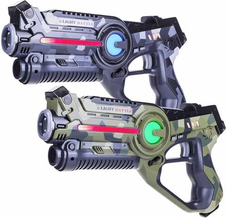 Light Battle Active Camo Lasergame Laserguns - Groen/Grijs - 2 Laser game pistolen set