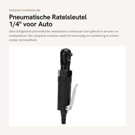 Dailygoods - Pneumatische Ratelsleutel 1/4" voor Auto- en Scheepsbouw