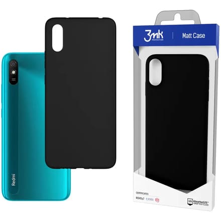 3MK Matt - Smartphonehoesje - Xiaomi Redmi 9A - Mat Zwart