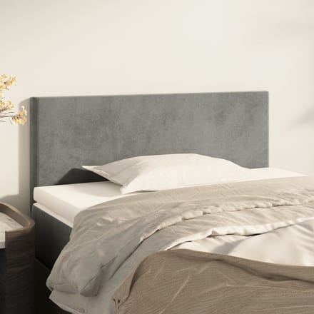 vidaXL - Hoofdbord - 90x5x78/88 - cm - fluweel - lichtgrijs