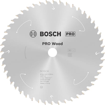 Bosch Accessories 2608837699 2608837699 Hardmetaal-cirkelzaagblad 184 x 16 mm Aantal tanden: 48 1 stuk(s)