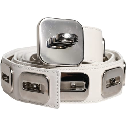 Metaalaccent Leren Riem