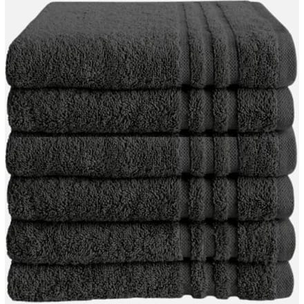 BYRKLUND Handdoekset 50x100 cm - Antraciet - Set van 6