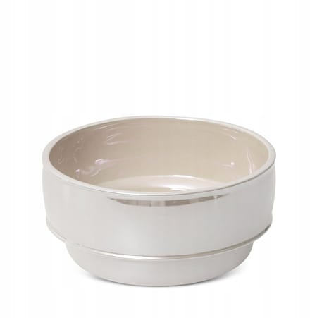 Decoratieve Kom Simona3 20x10cm Parelwit Keramiek