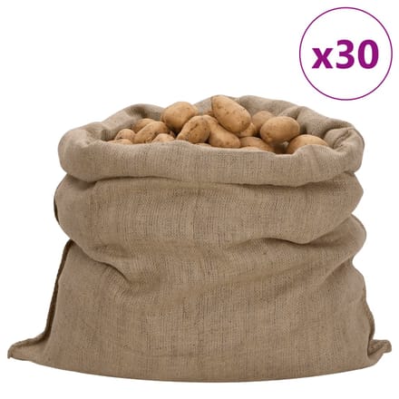 vidaXL - Jutezakken - 30 - stuks - 340 - g/m² - 100x110 - cm - 100% - jute