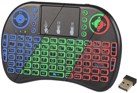 BLOW Mini Draadloos Toetsenbord - Met Touchpad - RGB Achtergrondverlichting - USB Receiver - KS-2 - Voor Smart TV, PC & Smart Media Box