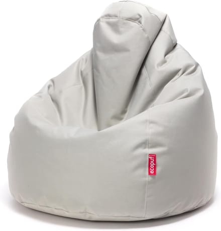 Fuzzy zitzak - Zitkussen poef - Binnen en buiten - Vuilafstotend polyester - 80 x 110 cm - Parel