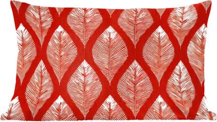 Sierkussens - Kussentjes Woonkamer - 50x30 cm - Bladeren - Rood - Elegant