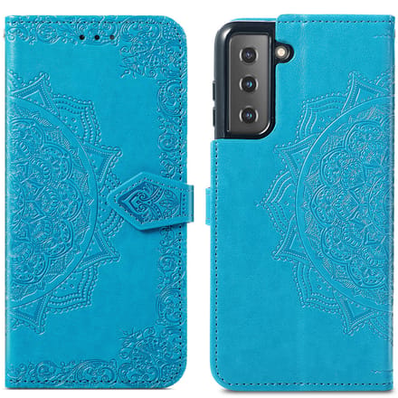 imoshion Hoesje - Geschikt voor Samsung Galaxy S21 - Mandala Bookcase - Turquoise