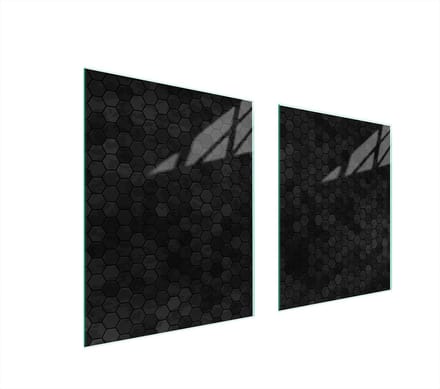 TMK ArtDeko - Seriewerk - Glazen Beschermplaat - 85x52cm - Multicolor - Gehard Glas