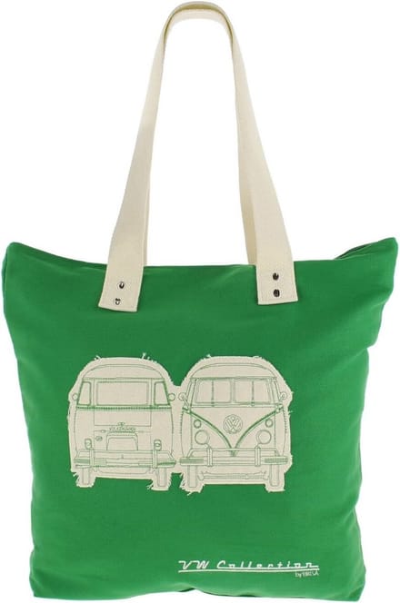 VW Bus Transporter Linnen Tote Bag - Stevige Boodschappentas 43x40x10 cm