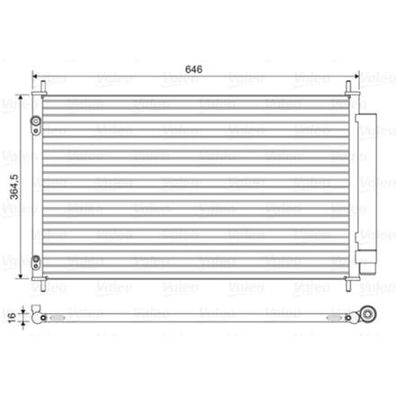 Condensator, airconditioning VALEO 822595
