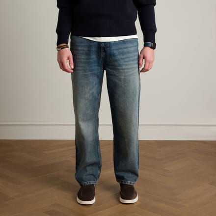 Manfield - Heren - Bruine suède loafers - Maat 46