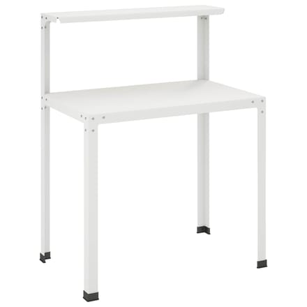 vidaXL - Planttafel - 60 - x - 50 - x - 104 - cm - Gepoedercoat - staal - Wit