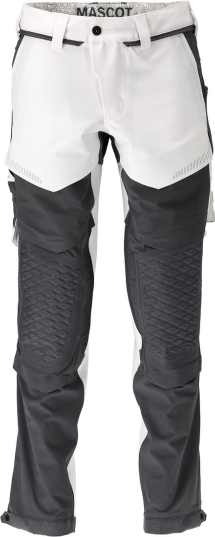 Mascot Customized Broek met kniezakken 22279-605 - wit/steengrijs - C46 - 76