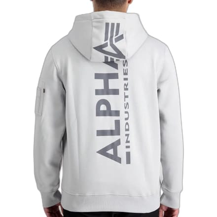 Sweatshirt bedrukte hoodie op de rug Alpha Industries