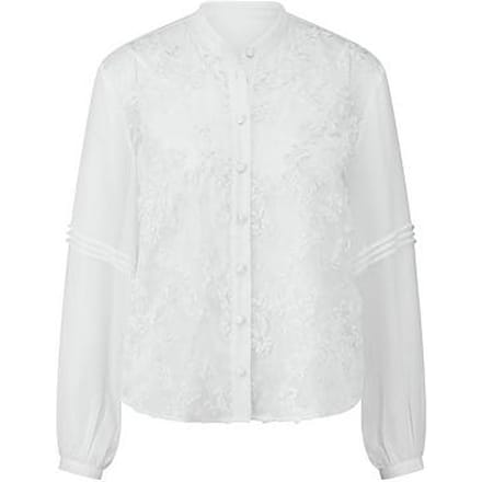 Blouse lange mouwen Van St. Emile wit