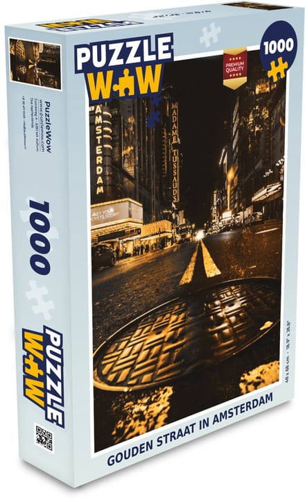 Puzzel Goud - Straten - Amsterdam - Legpuzzel - Puzzel 1000 stukjes volwassenen