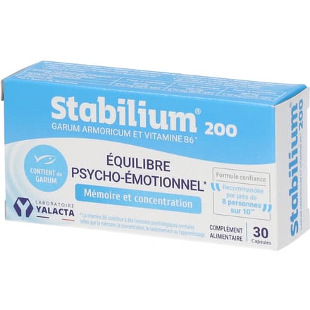Laboratoire Yalacta Stabilium 200 Psycho-Emotioneel Evenwicht 30 Capsules
