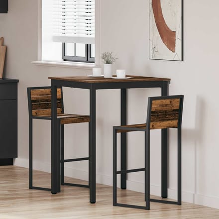 vidaXL - Staande - Bartafel - Bewerkt - hout - Vierkant