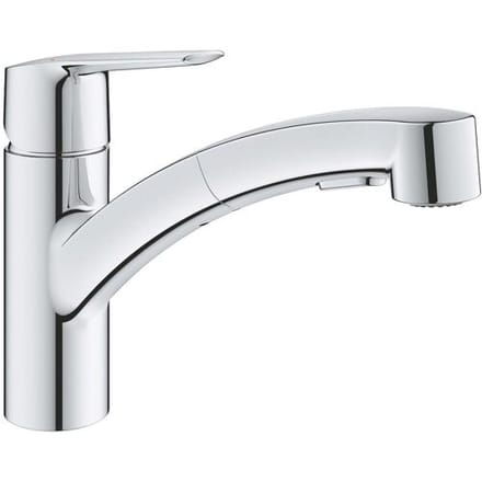 GROHE Start Keukenmengkraan - Lage Uitloop - Uittrekbare Dual Spray - Chroom