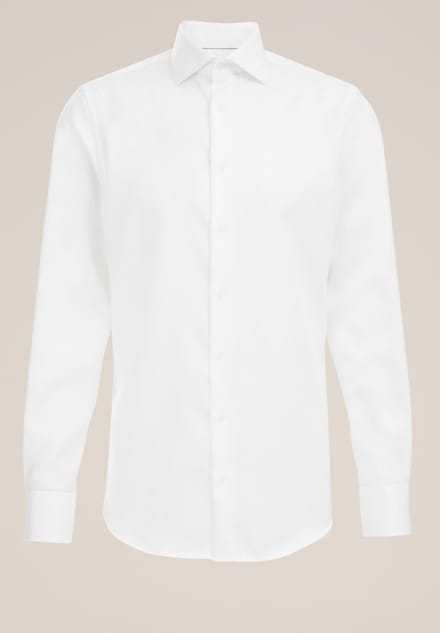 WE Fashion Heren Slim fit overhemd met structuur