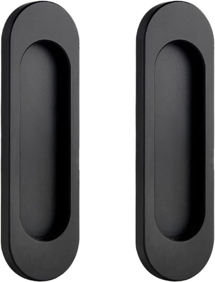 Dailygoods - 2 Stuks Zelfklevende Aluminium Ovale Schuifdeur Handgrepen