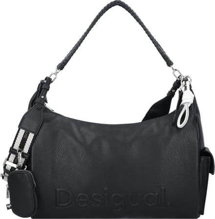 Desigual Schoudertas Half Logo 24 Brasilia Shoulder Bag Black Zwart