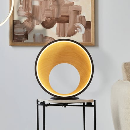 Searchlight Curio LED tafellamp, houtlook