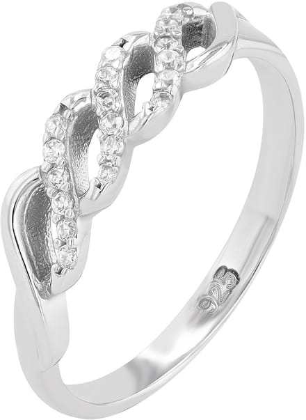 AKZENT Akzent Dames ring "Prata" aus 925 Sterlingzilver, gerhodineerd, langlebig,, Gr.