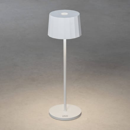 Konstsmide LED tafellamp Positano voor buiten, wit
