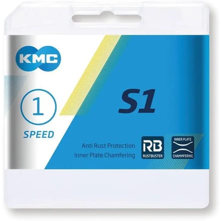 KMC ketting - singlespeed - roestbestendig - 112 schakels - mat zilver