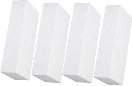 Piepschuim vormen - rechthoek - 4x - 10 x 20 x 4 cm - styropor hobby / DIY vorm - basis knutselfiguren