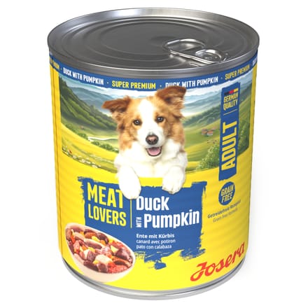 Voordeelpakket Josera Meatlovers Menu 12 x 800 g - Eend & Pompoen (nieuw Design)