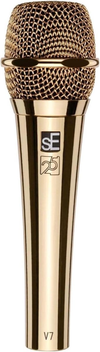 Dynamische Handmicrofoon - Vocale Microfoon - Live Optredens - Supercardioïde Patroon - 23.9 x 11.2 x 7.2 cm - Goud