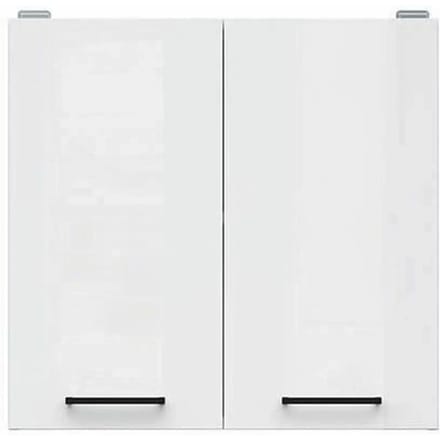 JUNONA Hoge kast 60 cm - 2 deuren - Hoogglans wit