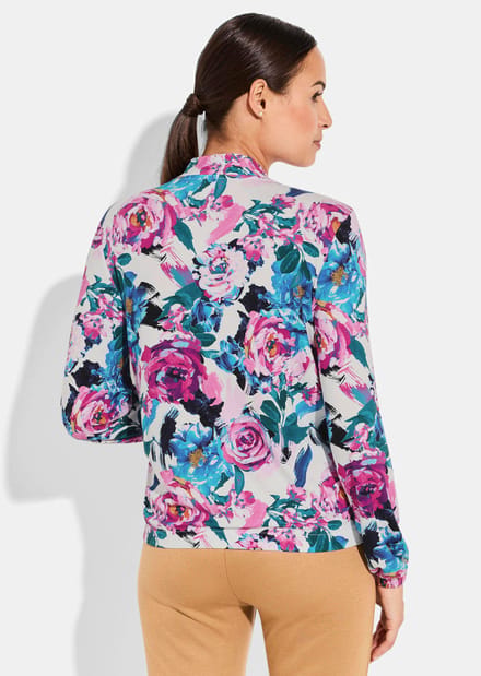 Blouson van viscose-jersey - roze / gedess. - Gr. 25 van Goldner Fashion