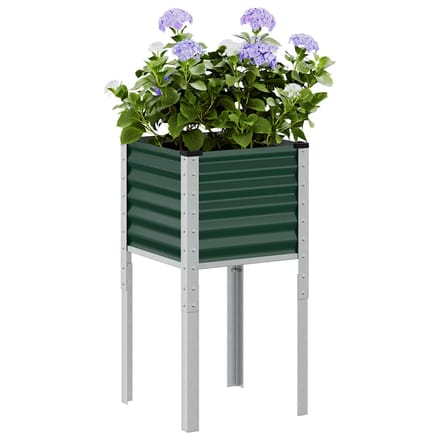 vidaXL - Plantenbak - Groen - 45x45x88 - cm - Staal