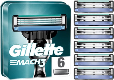 Gillette Mach3 Scheermesjes Voor Mannen, 6 Navulmesjes