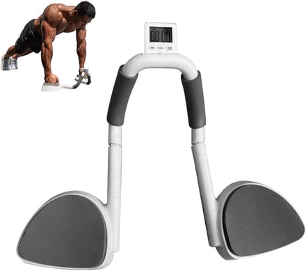 Planktrainer Core Trainer - Ab Trainer - Thuis Fitness - Met Timer - Compact Ontwerp - Grijs