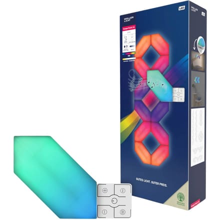 Müller-Licht LED wandlamp LED Magic paneel RGBW, zeshoekig, set van 12