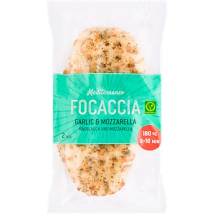 Focaccia knoflook mozzarella