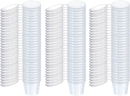 Set van 50 Lekvrije Plastic Bewaarcontainers met Deksel, 100 ml - Perfect voor Sauzen, Dips en Snacks