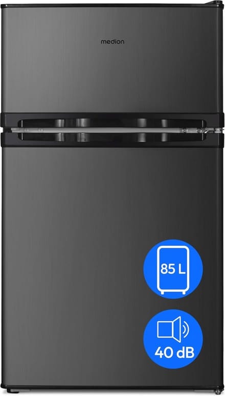 Mini-koelvriescombinatie 85 liter - vrijstaand met verwisselbare deurscharnieren, energie-efficiëntieklasse E